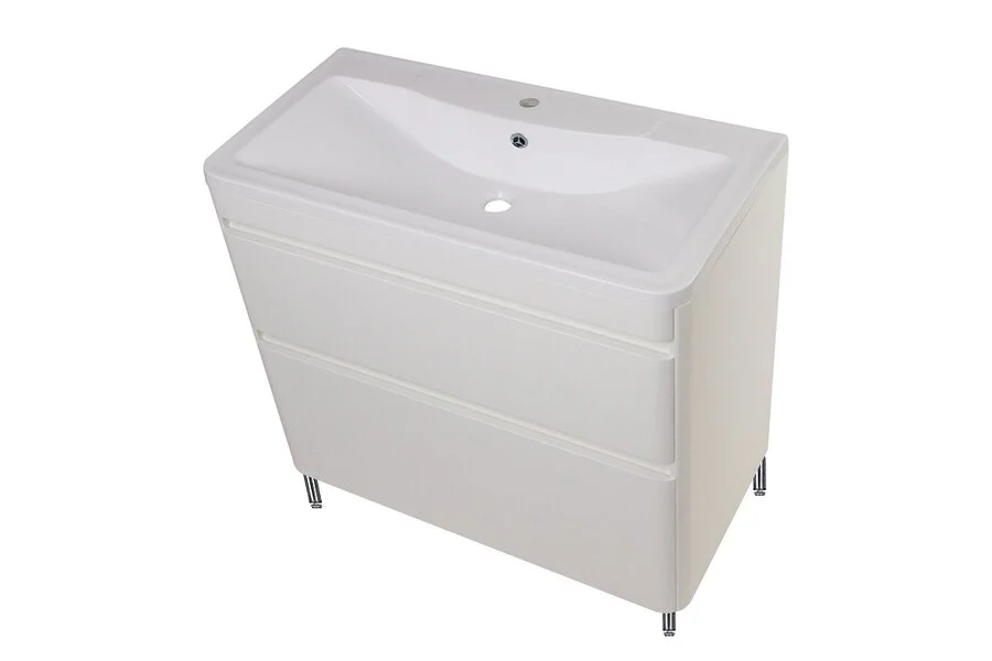 Тумба под раковину напольная Style Line Атлантика СС-000022 90 см с ящиками (детальная фотография), напольная, пристенная