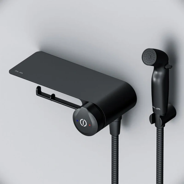 Гигиенический душ со смесителем Am.Pm X-Joy черный F0H85A822 (детальная фотография), для туалета index_1