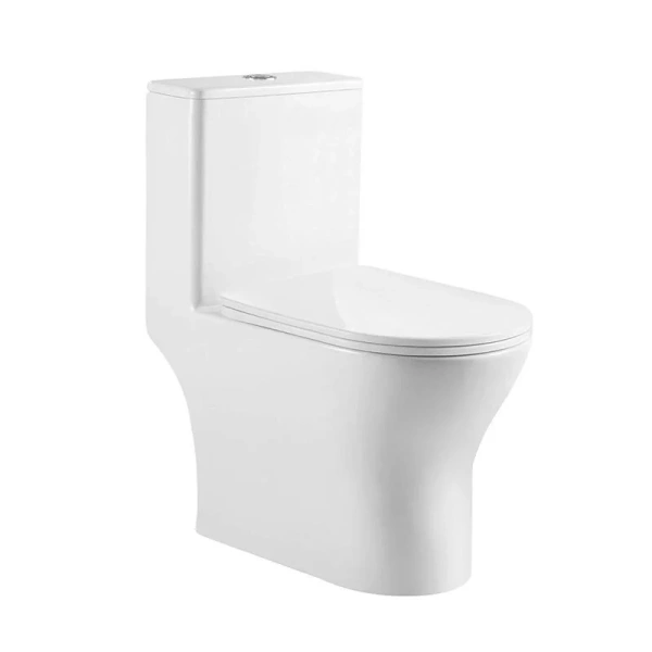 Унитаз моноблок Акватек Гелиос безободковый AQ2816T-00 (детальная фотография)