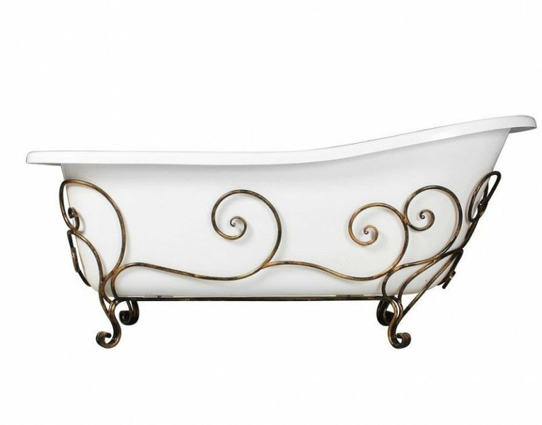 Ванна из литьевого мрамора Эстет Царская 170x73 см белая матовая ФР-00014393 (детальная фотография), 170x75 см