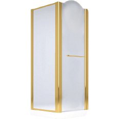 Душевой уголок Migliore Diadema 90х90 см профиль золото стекло матовое