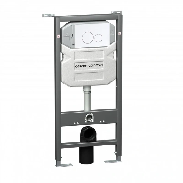 Унитаз с инсталляцией Ceramica Nova Metric кнопка белая CN3007_1001W_1000 (детальная фотография) index_2