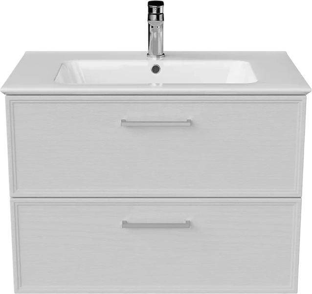 Тумба под раковину подвесная Kerama Marazzi Piano Classic 75 см ясень белый матовый PIA.CL.75\WHT.M (детальная фотография), современная, hi-tech