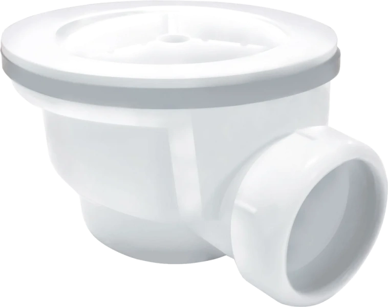 Сифон для поддона WasserKRAFT белый D455 (детальная фотография)