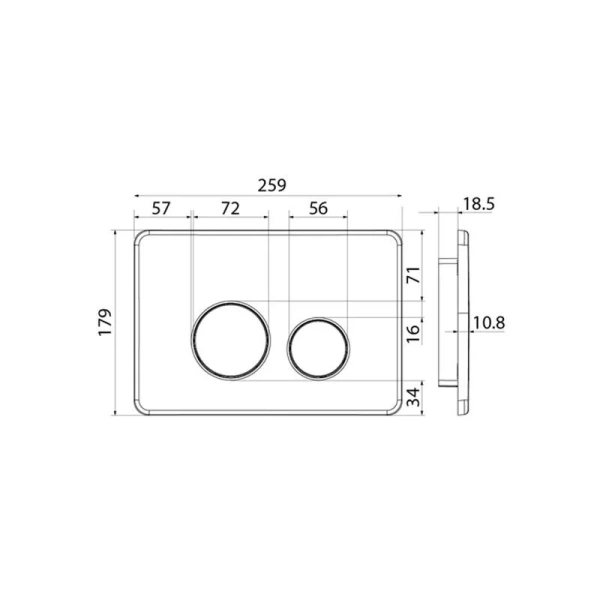Клавиша смыва IDDIS Unisteel черная матовая UNS01MBi77 (детальная фотография), в наличии