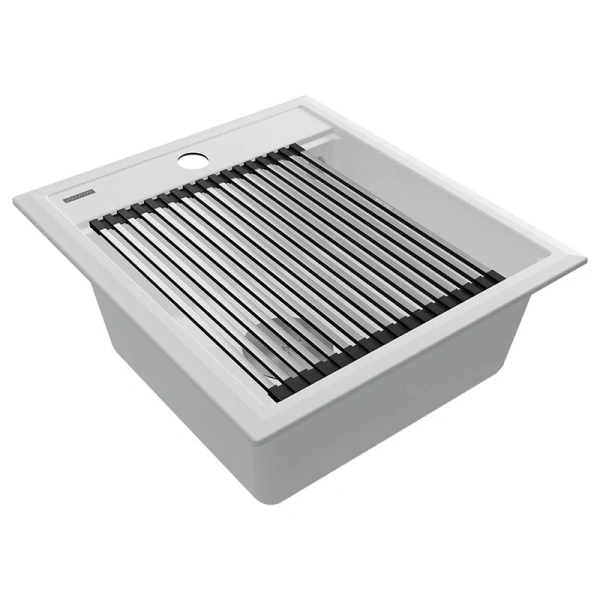 Мойка для кухни Paulmark Stepia 46 см белая PM114651-WH (детальная фотография)