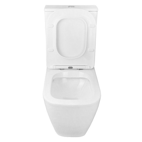 Унитаз компакт Azario Avero безободковый AZ-1213A-G (детальная фотография), современные, hi-tech, прямоугольные