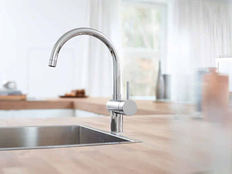 Смеситель для кухни, суперсталь, Grohe Minta 32917DC0 (детальная фотография), современные, hi-tech