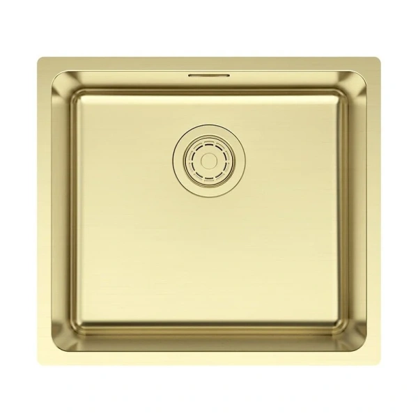 Мойка для кухни Paulmark Yuni 49 см светлое золото YU49-LG (детальная фотография)