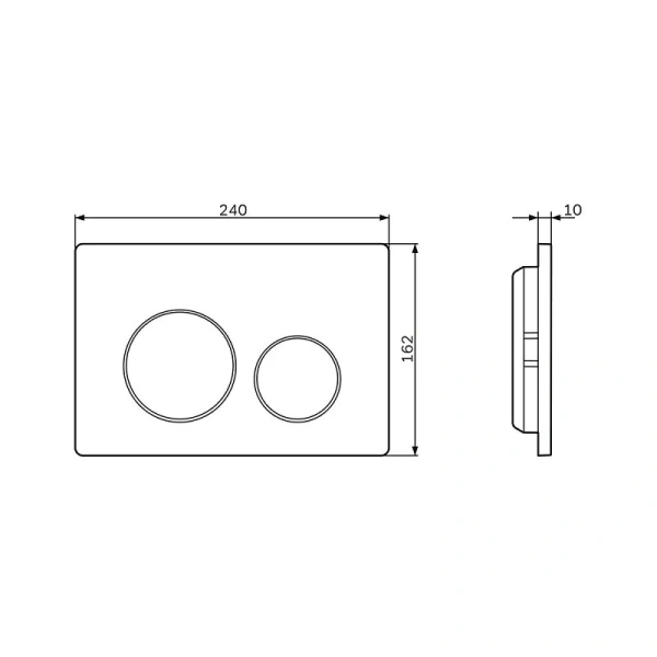 Клавиша смыва Am.Pm PrimeFit черная матовая I090138 (детальная фотография), в наличии