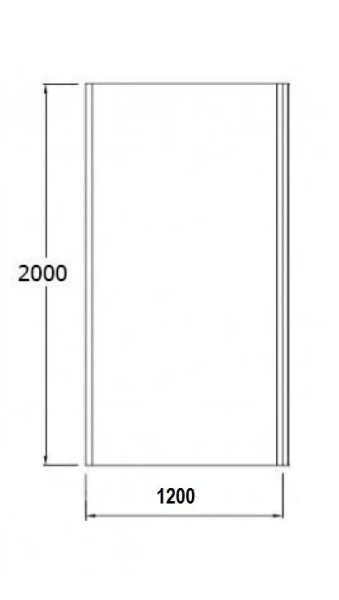 Душевая перегородка Jacob Delafon Contra 120 см профиль хром стекло матовое E22WD120-GA (детальная фотография), современные, hi-tech