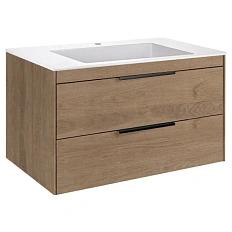 Тумба под раковину подвесная Vincea Chiara 2D 80 см натуральный дуб