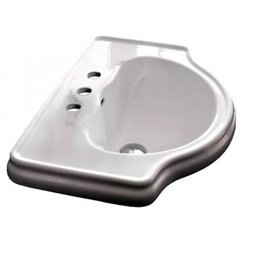 Раковина Kerasan Retro 62 см с 3 отверстиями под смеситель 103001*3 (детальная фотография)