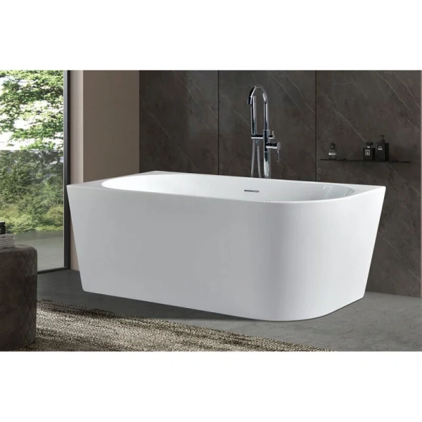 Ванна акриловая Royal Bath Riva RB610310L-GR/RB610310R-GR, 150 x 75 см, левая/правая, цвет белый (детальная фотография), асимметричные