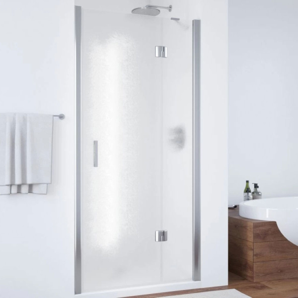 Душевая дверь профиль глянцевый хром стекло шиншилла Vegas-glass AFP TUR NOVO 110 08 02 R (детальная фотография)