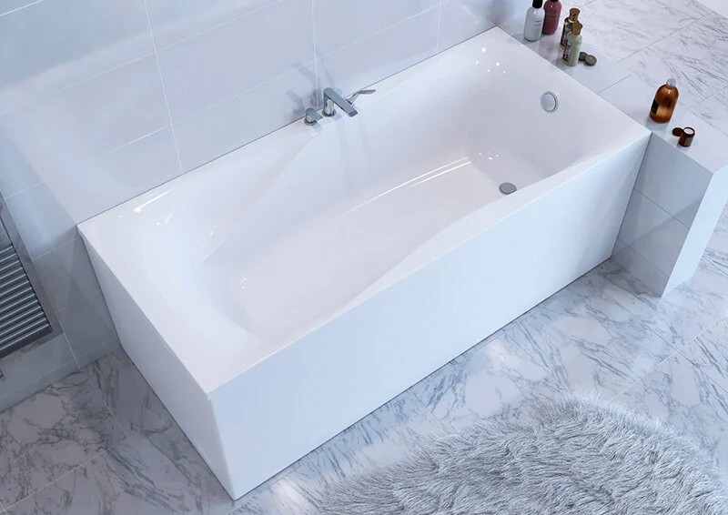 Ванна из литьевого мрамора Astra-Form Вега Люкс 1010001, 180 x 80 см, белый (детальная фотография), современныe, hi-tech