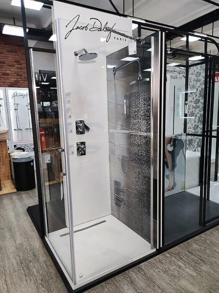 Душевой уголок 90, цвет профиля хром, Jacob Delafon CONTRA (детальная фотография), стеклянные index_1