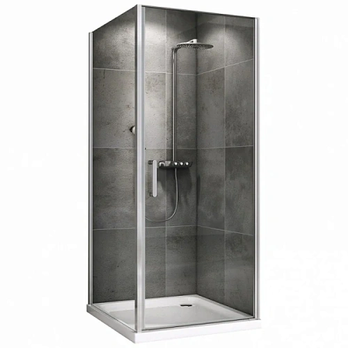 Душевой уголок Abber Sonnenstrand 80х90 см профиль хром - фото 1
