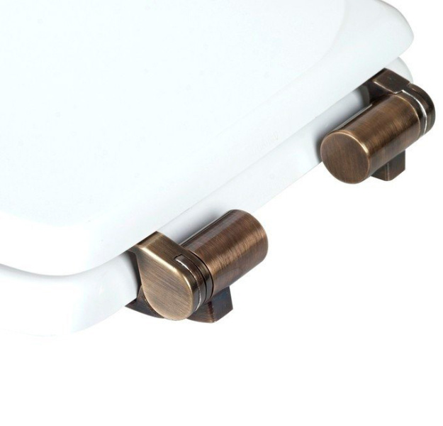 Сиденье для унитаза, фурнитура бронза, Tiffany World Bristol TWBR66bi/br (детальная фотография), по запросу