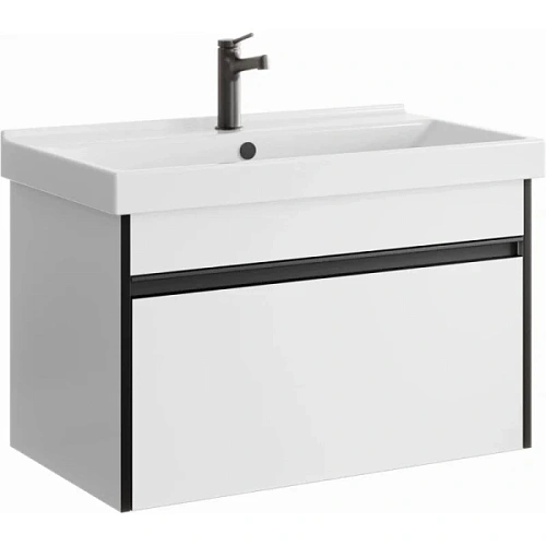 Тумба под раковину подвесная Aqwella Urban 80 см белая - фото 2