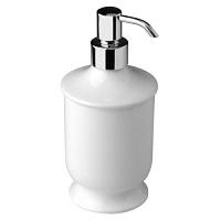 Дозатор жидкого мыла для ванной, белая керамика, фурнитура тосканская латунь, Nicolazzi D'appoggio