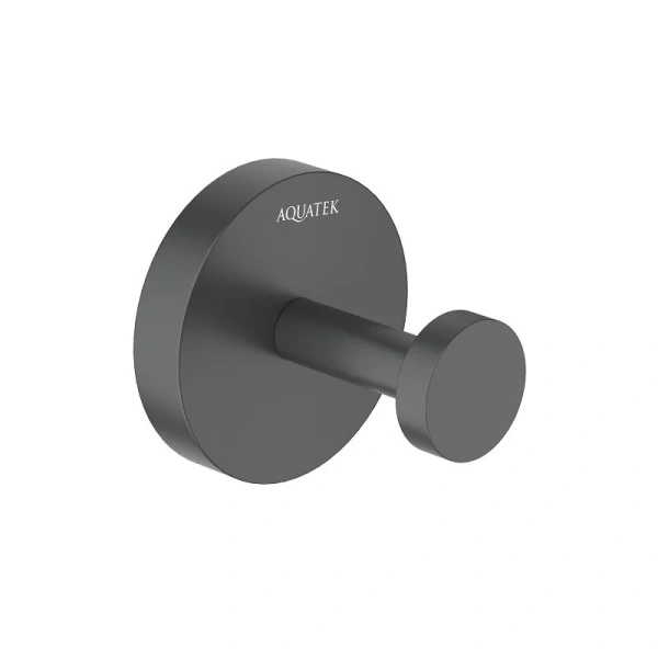 Крючок для ванной Акватек Бетта черный матовый AQ4601MB (детальная фотография)