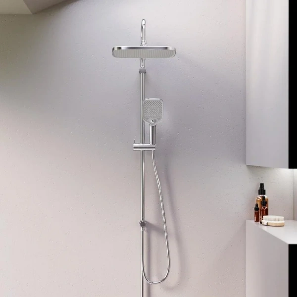 Душевая стойка Damixa Gala 953000 латунь (детальная фотография), с тропическим душем