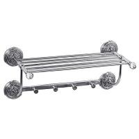 Полотенцедержатель Art & Max Barocco Crystal с крючками, хром