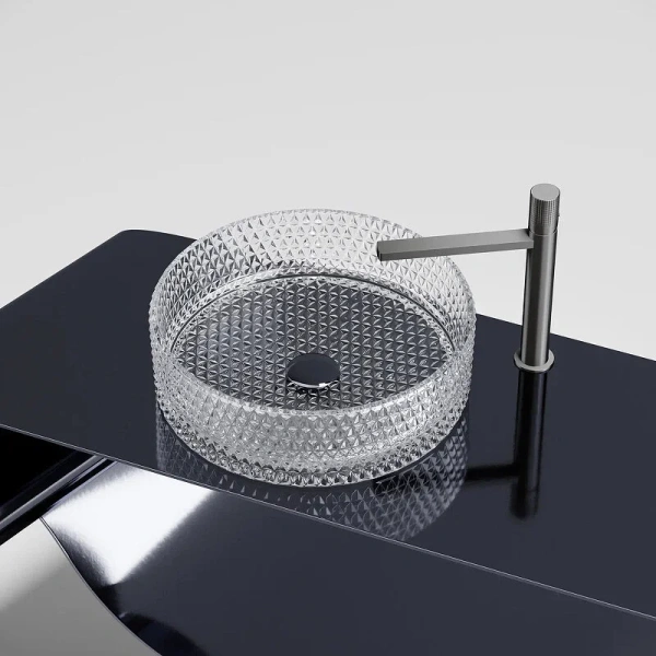 Раковина Ceramica Nova Cristal 36 см прозрачная CN6062 (детальная фотография), в наличии