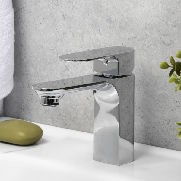 Смеситель для раковины WasserKRAFT Dinkel хром 5803 (детальная фотография), с 1 монтажным отверстием