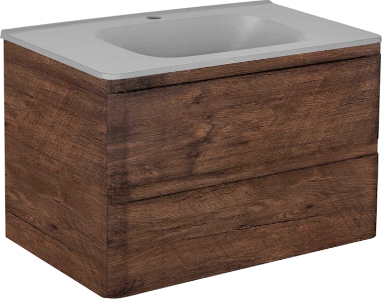 Тумба под раковину подвесная Vincea Vico 79 см R.Wood VMC-2V800RW (детальная фотография), комплект (набор)