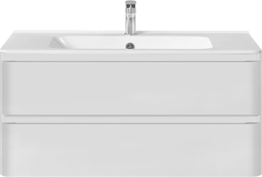 Тумба с раковиной подвесная Vincea Vico VMC-2V100 100 см с выдвижными ящиками (детальная фотография)