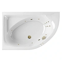 Ванна гидромассажная Excellent Aquarella Line 170 x 110 см, левая, белый/бронза, WAEX.ARL17.LINE.BR