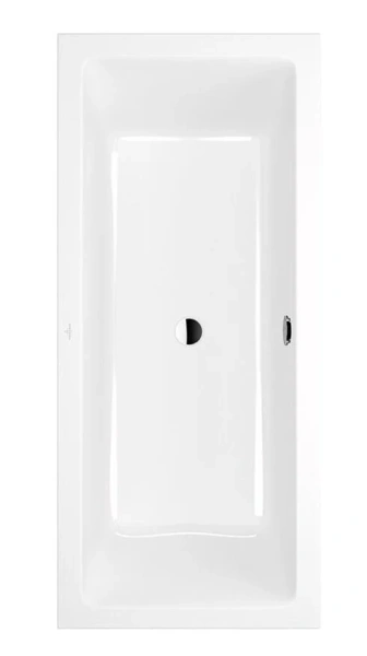 Ванна акриловая Villeroy & Boch Targa Plus Duo UBA180NES2V-01, 180 x 80 см, альпийский белый (детальная фотография), современныe, hi-tech