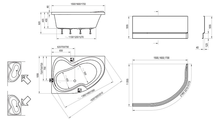 Схема (детальная фотография), угловые, приставные