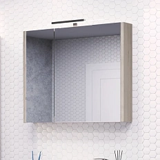 Зеркальный шкаф с подсветкой Roca Etna 80 см дуб верона