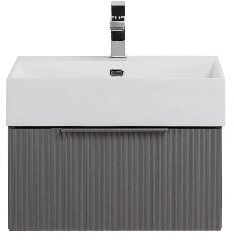 Тумба под раковину подвесная Cezares Premium 50 см Plisse Grigio Nuvola - фото 2