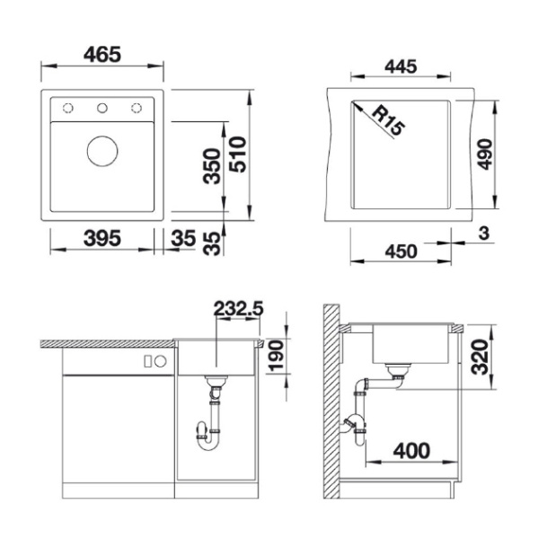 Схема (детальная фотография), из искусственного гранита
