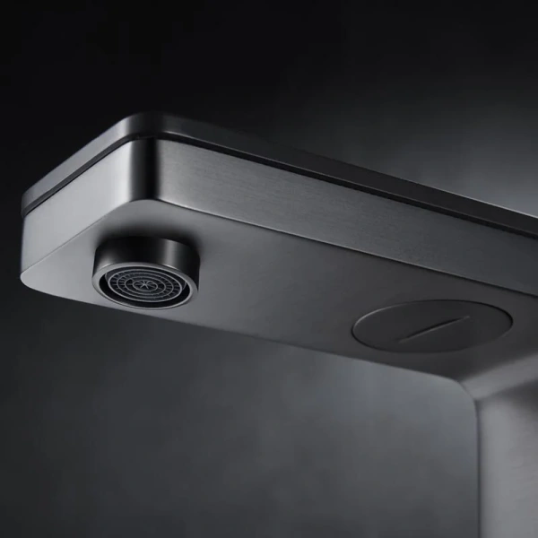 Смеситель для раковины Black&White Universe темно-серый матовый 7750GM (детальная фотография), современные, hi-tech