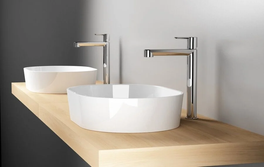 Смеситель для раковины Ravak Puri высокий X070114 (детальная фотография), с 1 монтажным отверстием