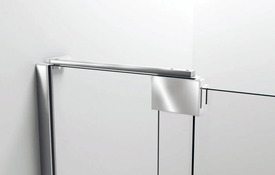 Душевая дверь в нишу Vincea Extra 110 см профиль черный, стекло прозрачное VDP-1E1011CLB (детальная фотография), черные