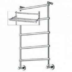 Полотенцесушитель водяной цвет:хром Margaroli 442-5, 5 секций с полкой