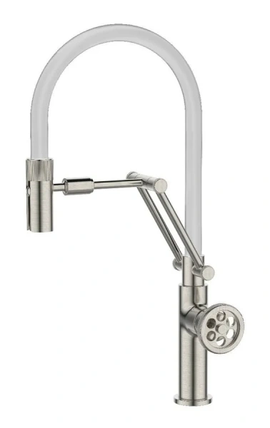 Смеситель для кухни IDDIS Grange белый/сатин GRABNFLi05 (детальная фотография)