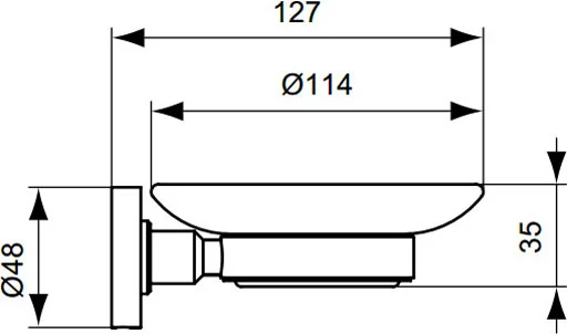 Мыльница Ideal Standard Iom с держателем, хром A9123AA (детальная фотография), современные, hi-tech