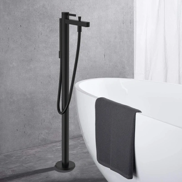 Смеситель для ванны Hansgrohe Vivenis черный матовый 75445670 (детальная фотография), современные, hi-tech