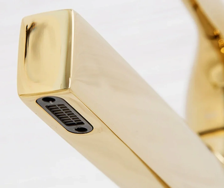 Смеситель для раковины WasserKRAFT Sauer золото 7103 (детальная фотография), однорычажные, двухрычажные