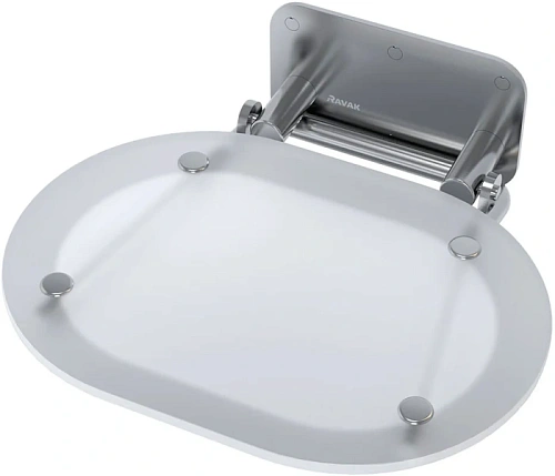Сиденье для душа нержавеющая сталь Ravak Ovo Chrome, белое - фото 2