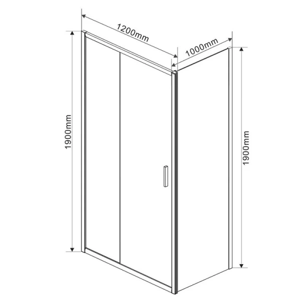 Душевой уголок Vincea Garda 120х100 см профиль черный, стекло прозрачное VSR-1G1012CLB (детальная фотография), прямоугольные