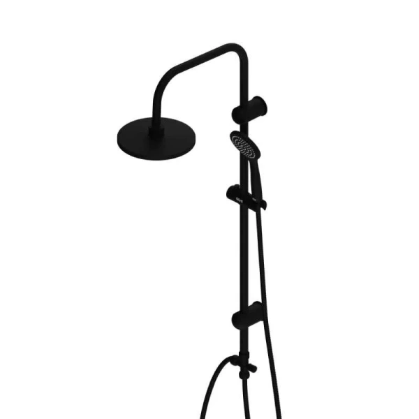 Душевая стойка Dorff Comfort с тропическим душем, черная D0708000BL (детальная фотография) index_1