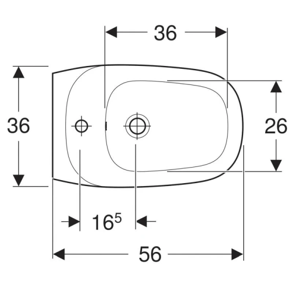 Биде подвесное Geberit Citterio белое 500.539.01.1 (детальная фотография) index_1